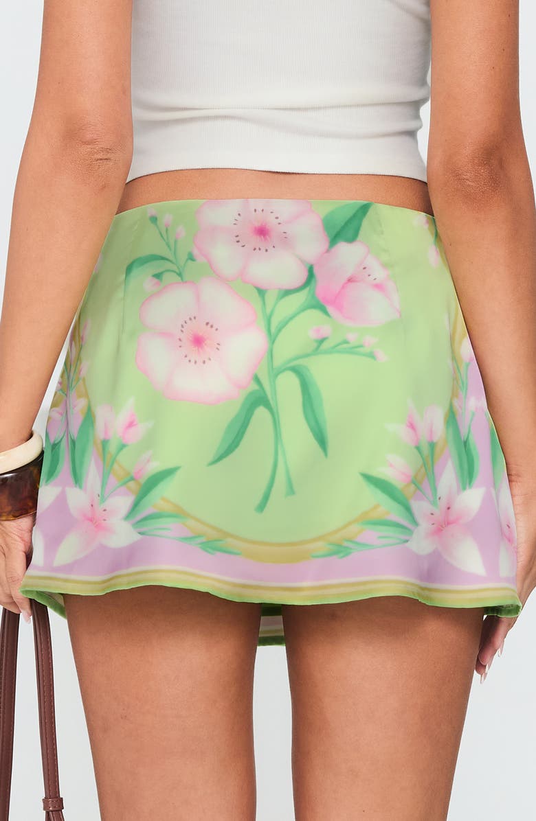 Princess Polly Provoke Floral Wrap Miniskirt, Alternate, color, 