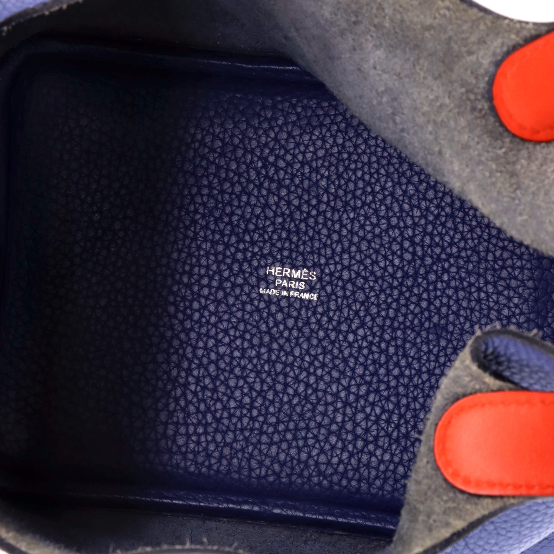 Pre-Owned Hermes Eclat Picotin Lock Bag Clemence PM, Alternate, color, Bleu Brighton