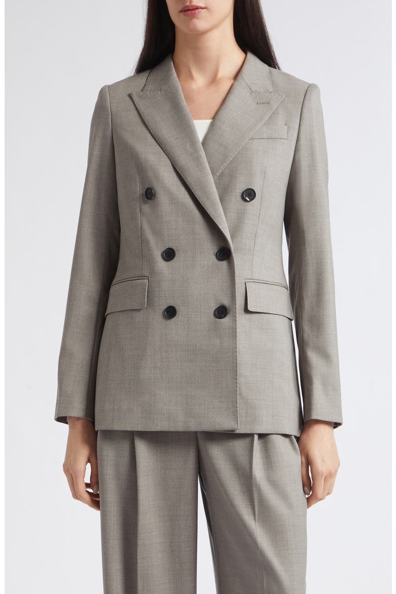 Darcy Double Breasted Blazer, Main, color, LIGHT GREY