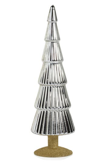 Zodax Set Of 2 Dembe Glass Tree Figurines In Metallic