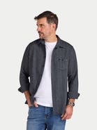 Raging Bull Long Sleeve Brushed Herringbone Shirt