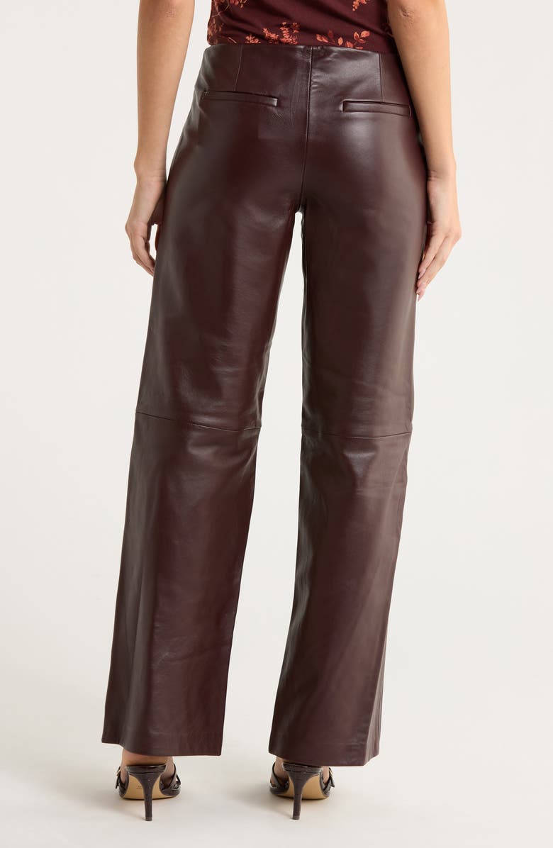 Reformation Veda Vida Wide Leg Pants, Alternate, color, Merlot