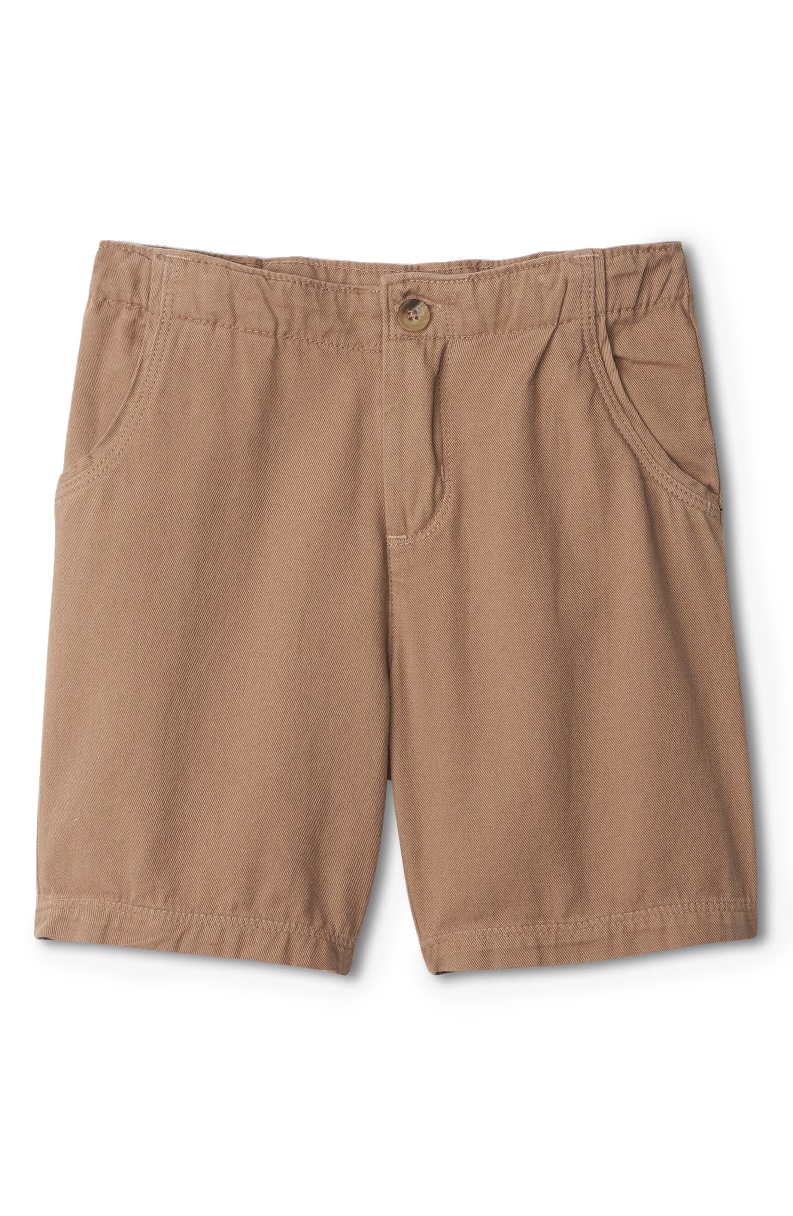 Hatley Kids' Twill Shorts In Brown