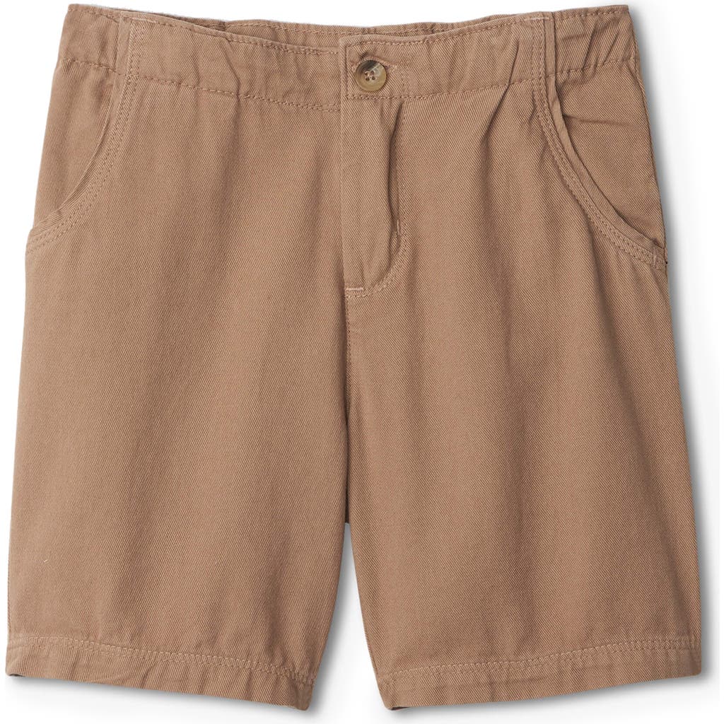 Hatley Kids' Twill Shorts In Brown