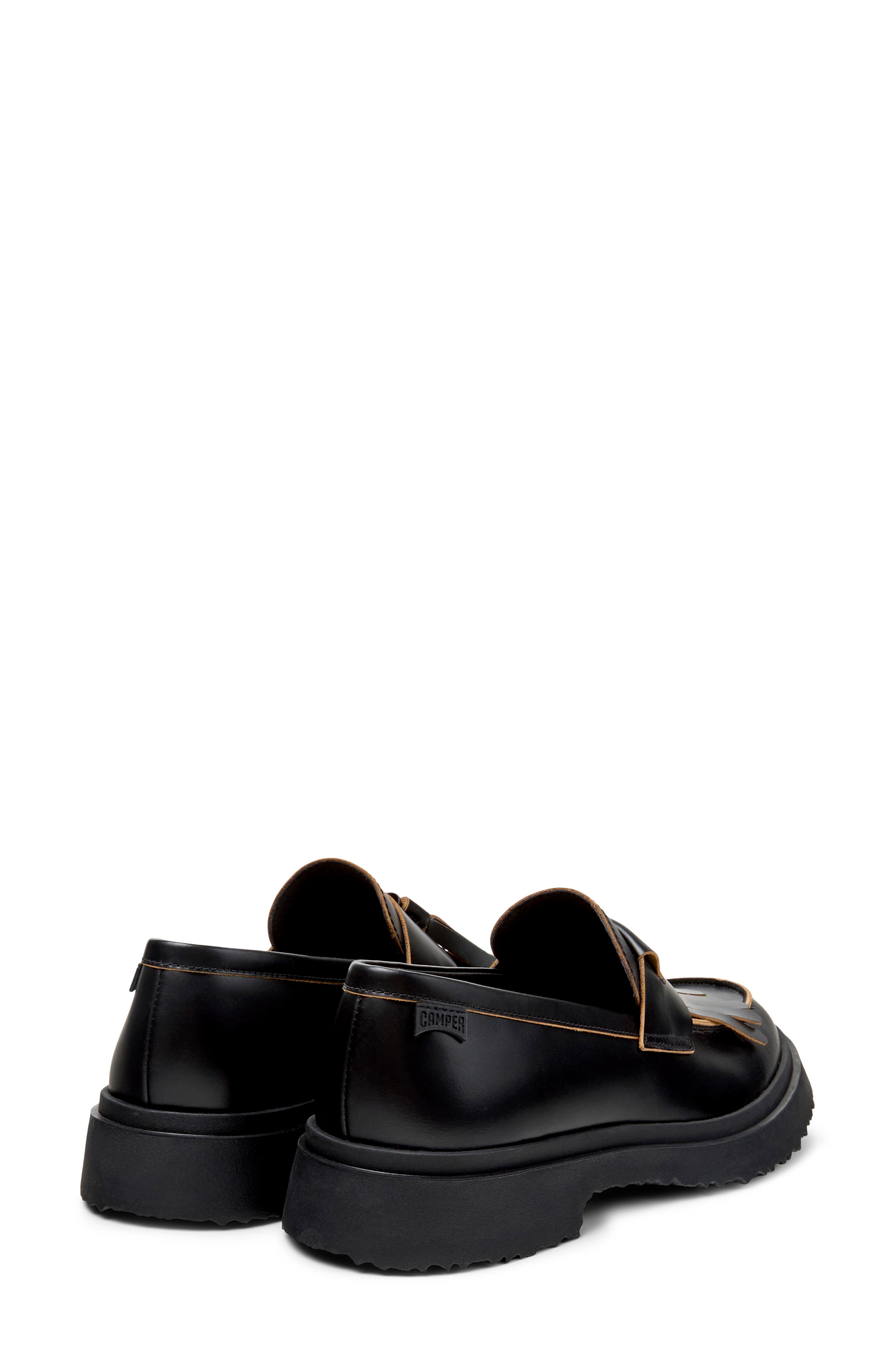 Camper Walden Twins Mismatch Loafer, Alternate, color, Black