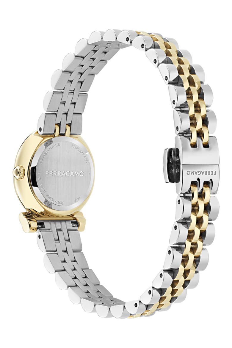 Gancini Twisted Two-Tone Bracelet Watch, 23mm, Alternate, color, TWO TONE