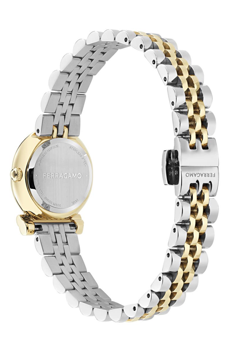 FERRAGAMO Gancini Twisted Two-Tone Bracelet Watch, 23mm, Alternate, color, Two Tone