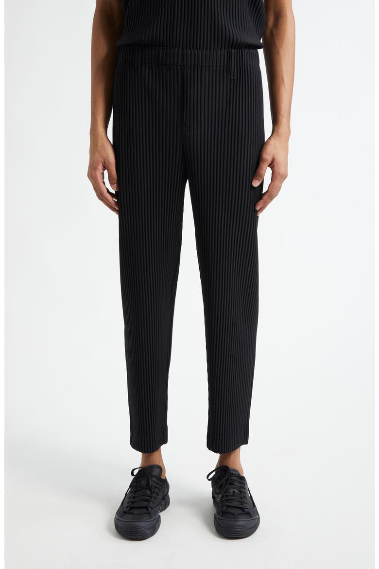 Basics Pleated Straight Leg Pants (Men) | Nordstrom