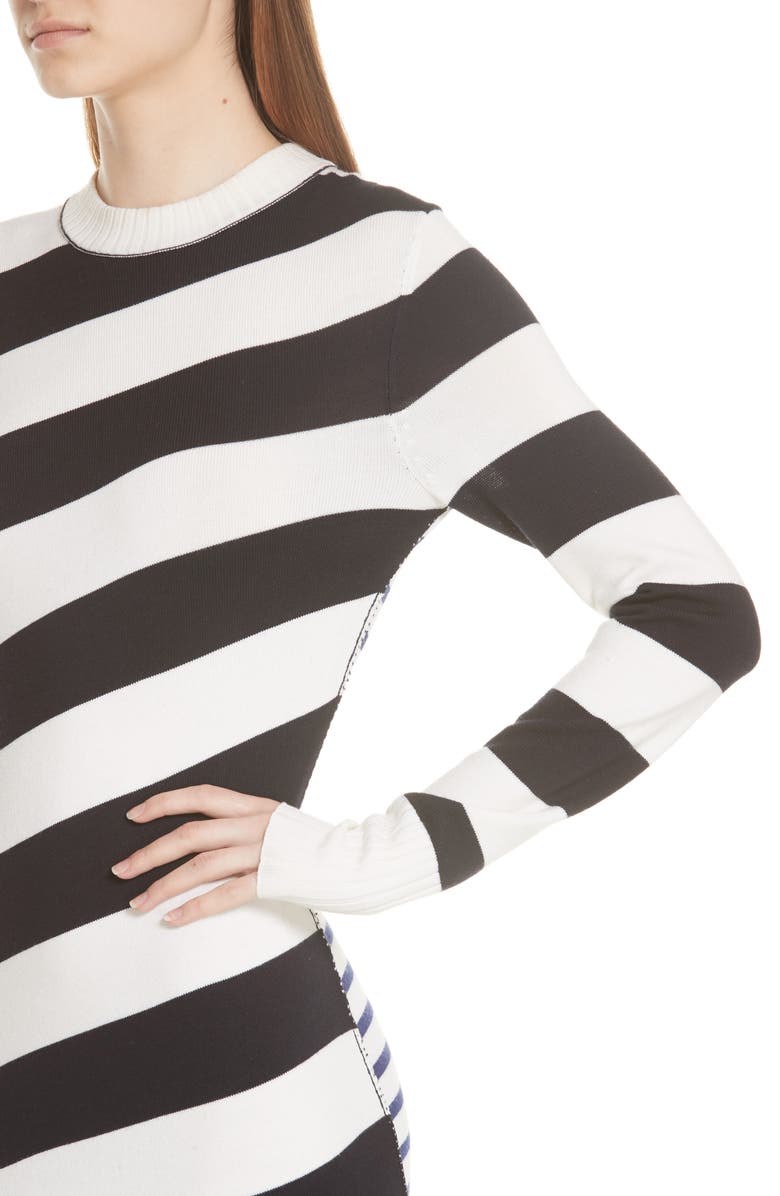JASON WU GREY Jason Wu Mixed Stripe Merino Wool Sweater Dress, Alternate, color,