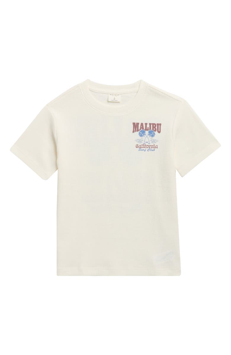 PacSun Kids' Malibu Graphic Cotton Waffle Knit T-Shirt, Main, color, Off White