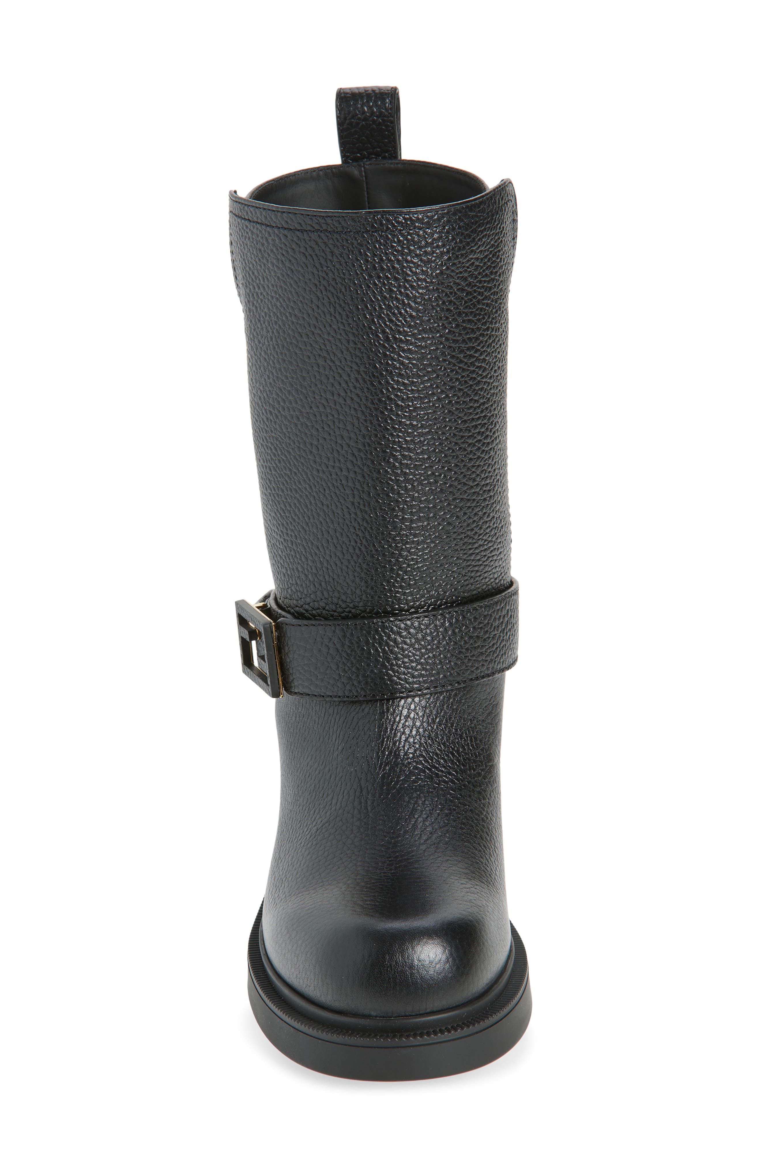 Fendi Biker Boot, Alternate, color, Black