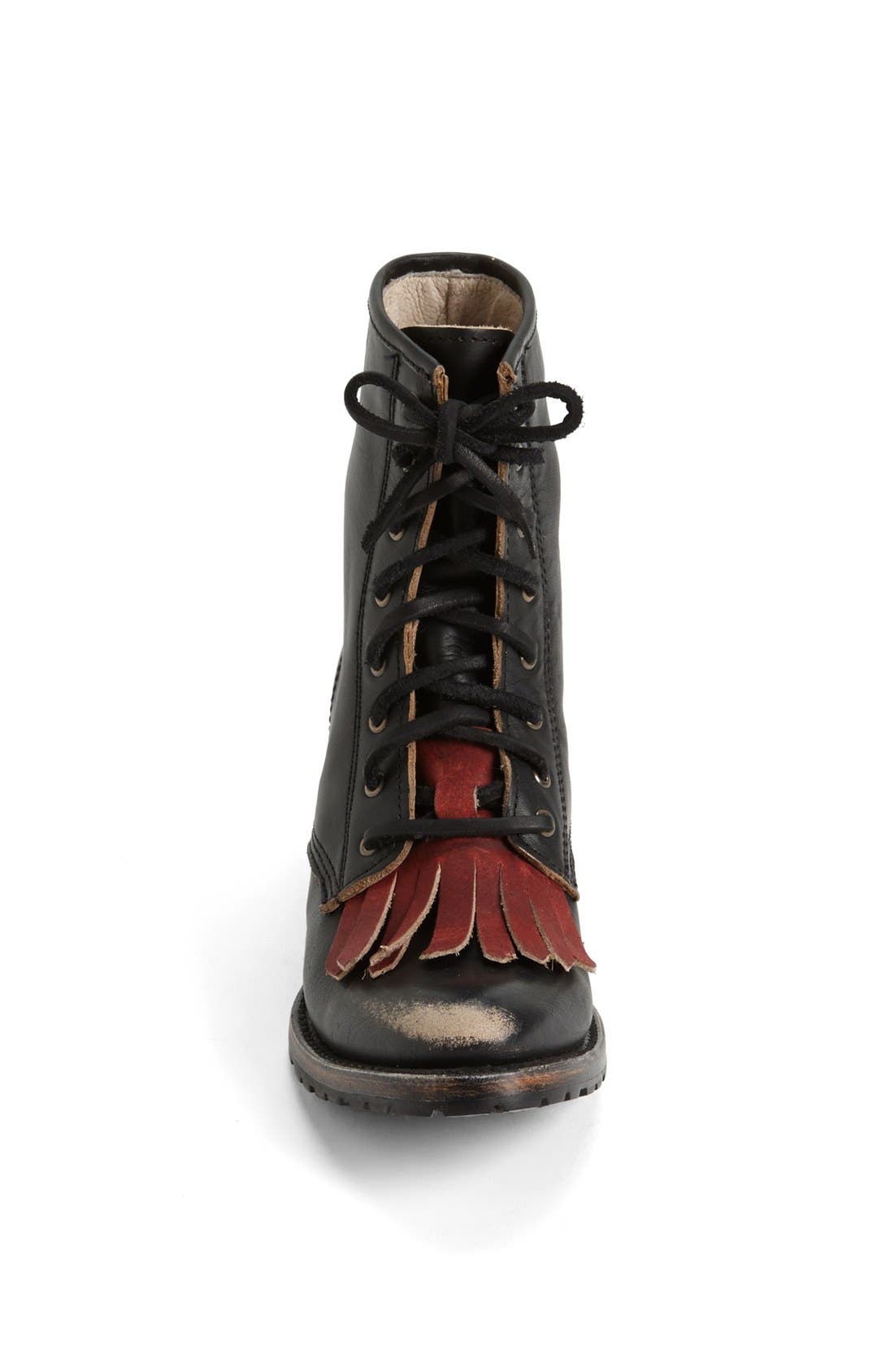 'Robertson' Lace-Up Boot, Alternate, color, BLACK