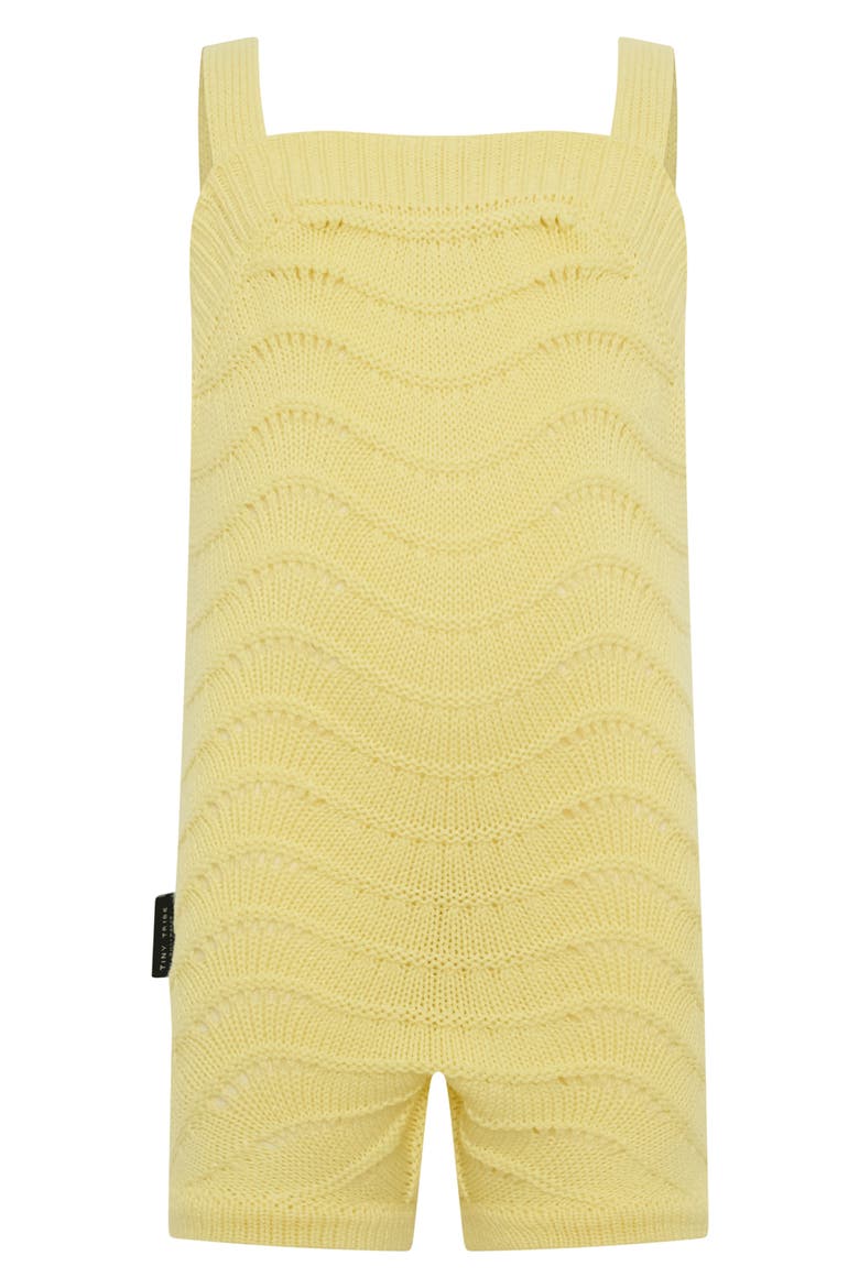 Cotton Knit Romper, Main, color, YELLOW