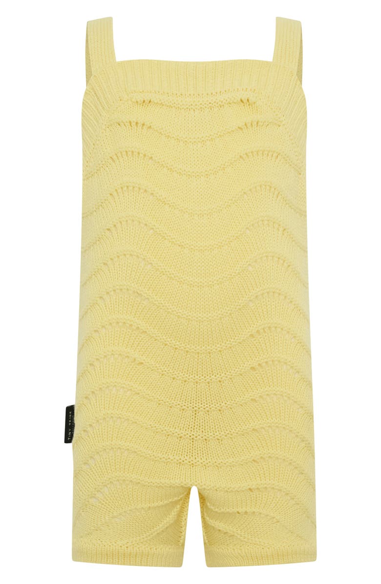TINY TRIBE Cotton Knit Romper, Main, color, Yellow