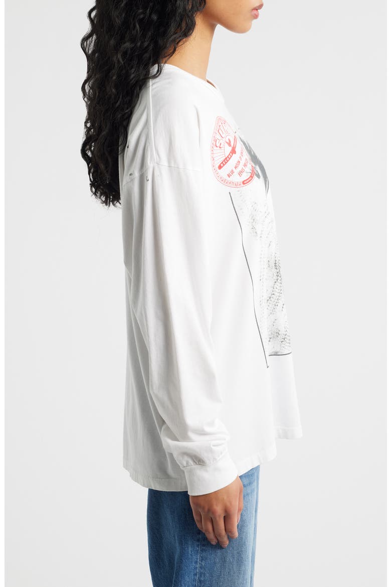 Sun Records Elvis Long Sleeve Cotton Graphic T-Shirt, Alternate, color, BLEACH WHITE