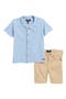 Kids' Button-Up Shirt & Cargo Shorts Set
