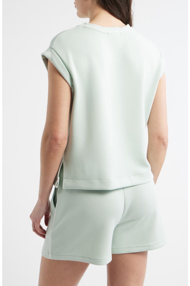 Contrast Inset Cap Sleeve T-Shirt, Alternate, color, SILT GREEN