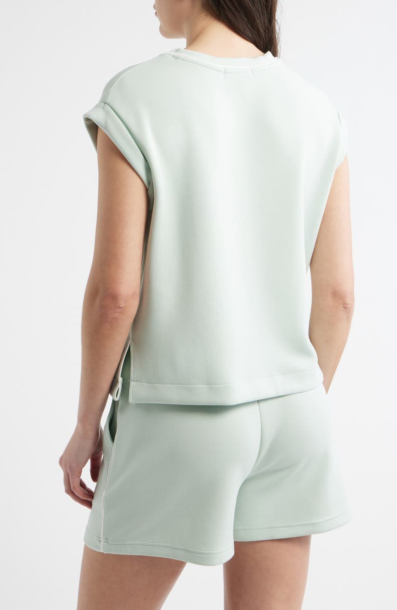 Bernardo Contrast Inset Cap Sleeve T-Shirt, Alternate, color, Green