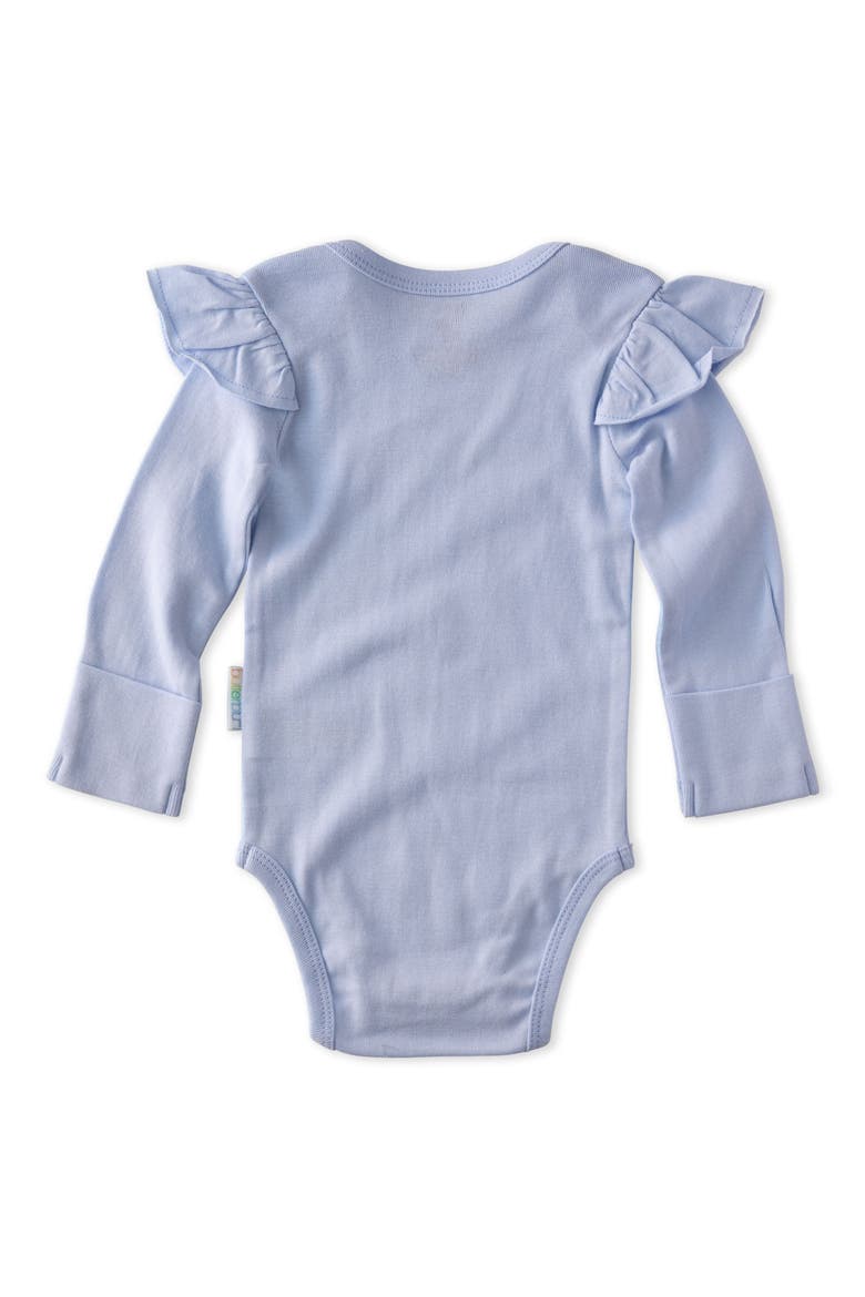 Ashley Ruffle Long Sleeve Organic Cotton Assorted 5-Pack Bodysuits, Alternate, color, FROST