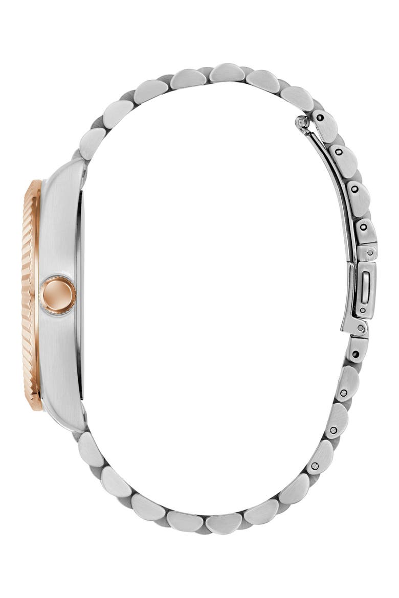 Open Heart Two-Tone Automatic Bracelet Watch, 42mm, Alternate, color, 2-TONE/ BLUE