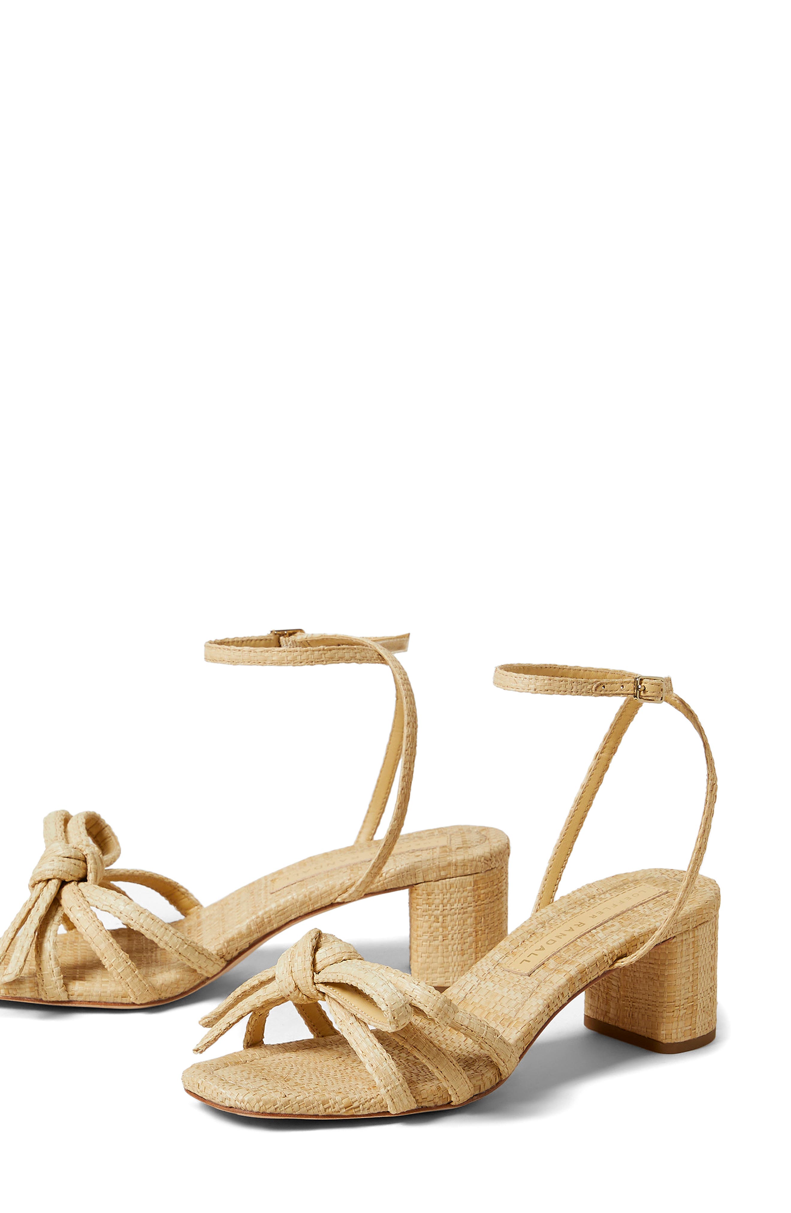 Loeffler Randall Mikel Bow Sandal, Alternate, color, Natural