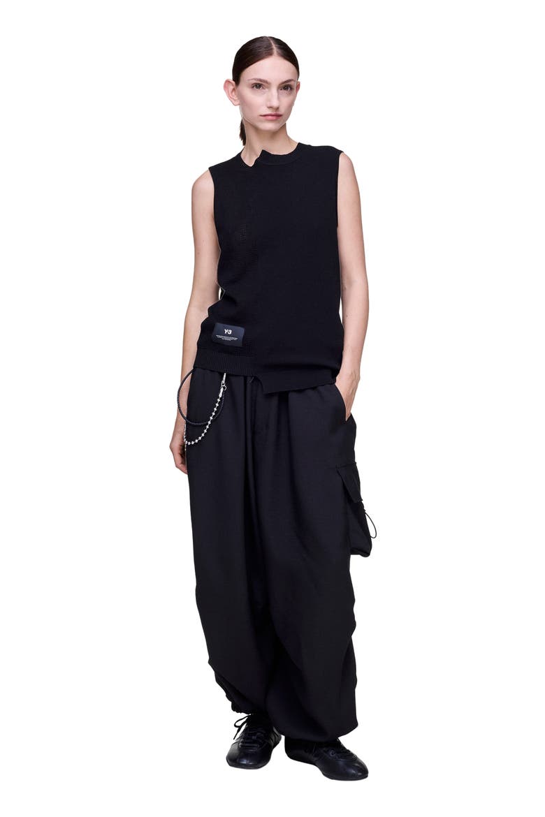 GFX 3-Stripes Decconstructed Sweater Vest, Alternate, color, BLACK