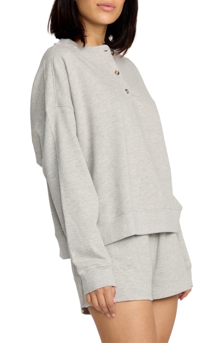 Volcom Lived in Fleece Henley, Alternate, color, Heather Grey