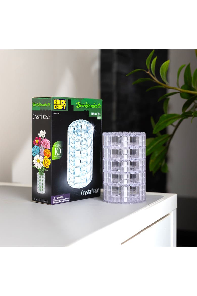 Bricktanicals Crystal Vase Building Set, Alternate, color, White