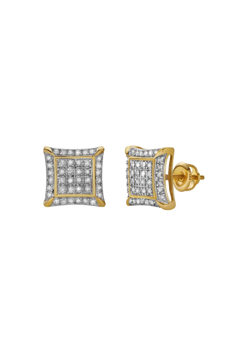 LuvMyJewelry Maravilha 10K Yellow Gold Diamond Unisex Earrings - 0.33 Cts, Alternate, color, 10K Yellow Gold