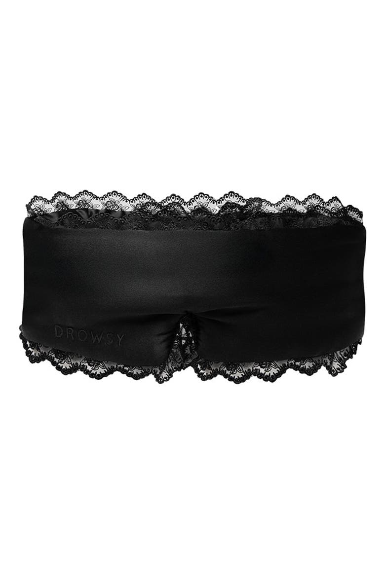 A Paris Love Story Silk Sleep Mask, Main, color, Black