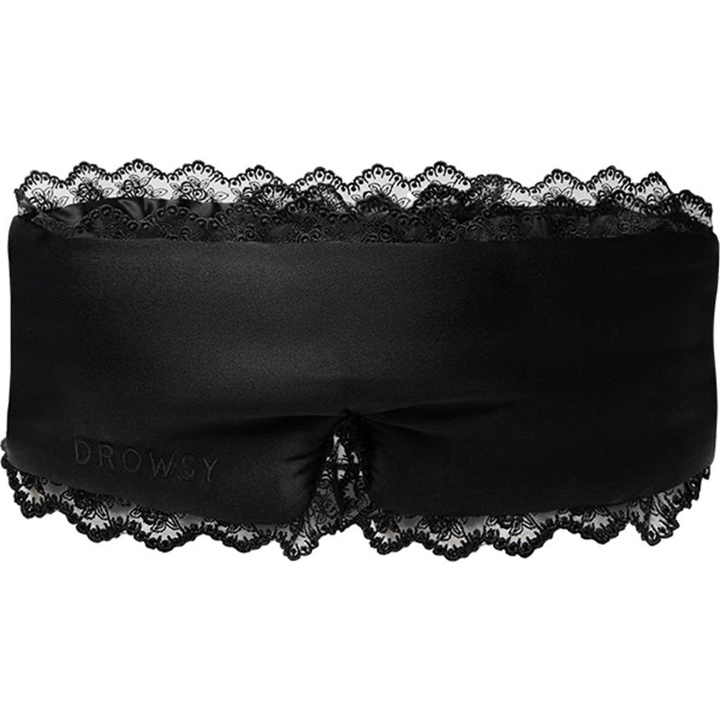 Drowsy A Paris Love Story Silk Sleep Mask In Black