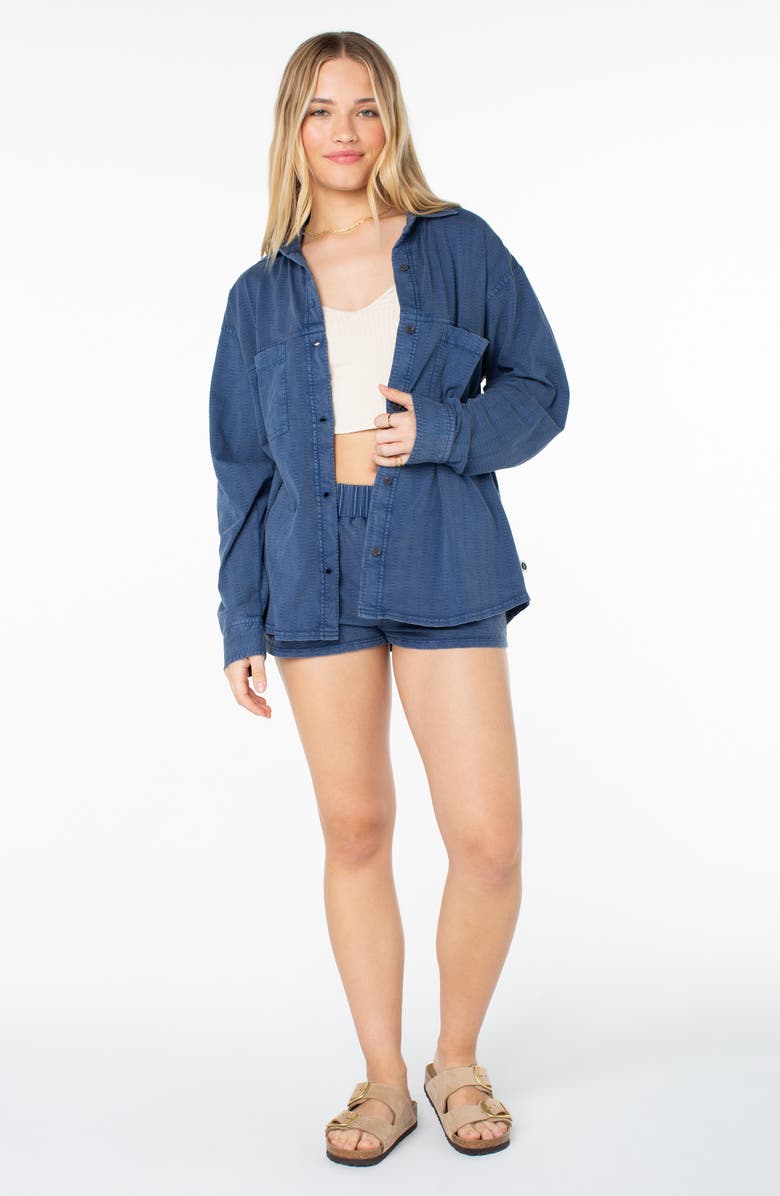 Roxy Sandpiper Cotton Button-Up Shirt, Alternate, color, 