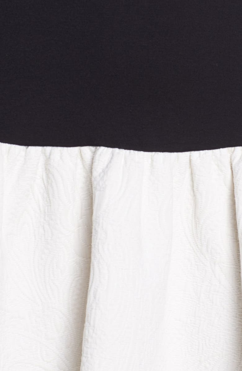 ERIN erin fetherston Drop Waist Ponte & Jacquard Dress, Alternate, color, 