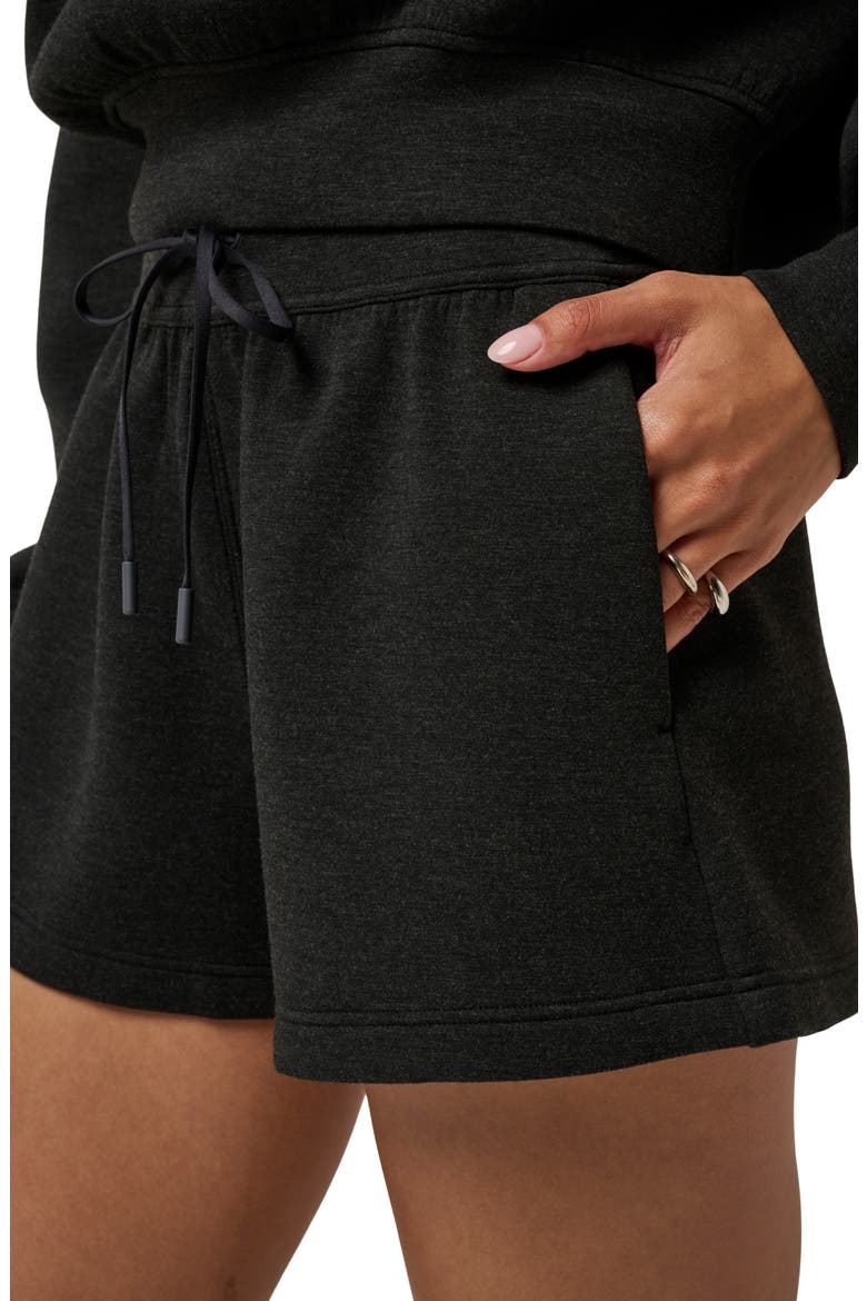 Cloudscape Sweat Shorts, Alternate, color, BLACK