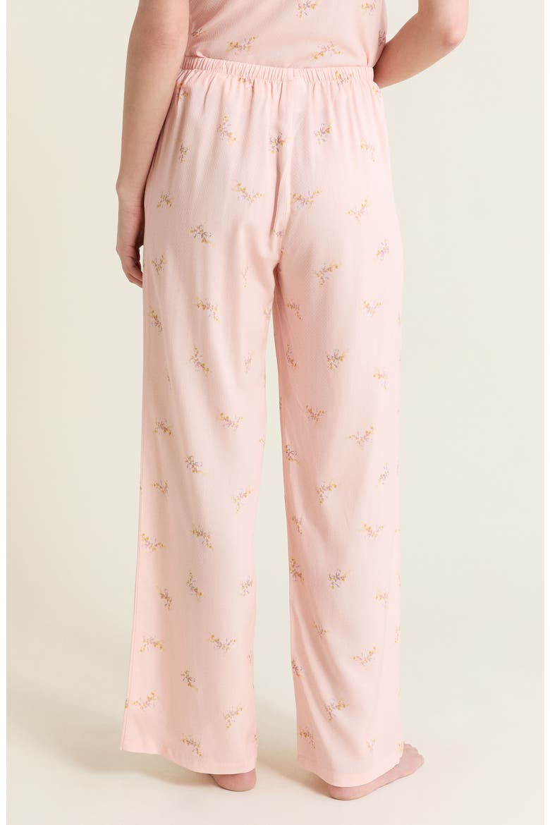 Plumia Floral Swiss Dot Pajama Pants, Alternate, color, IMP FOND VERT