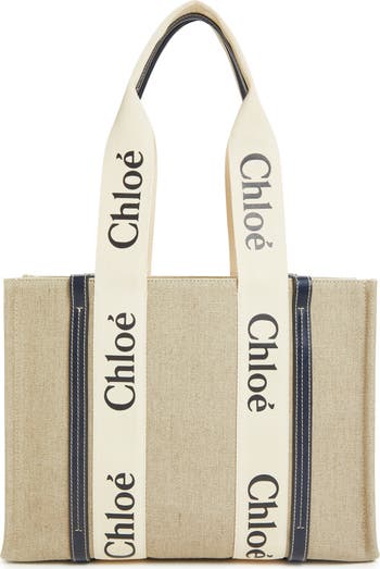 Chloé Medium Woody Linen Tote | Nordstrom