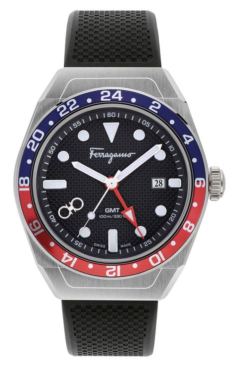 SLX GMT Silicone Strap Watch, 43mm