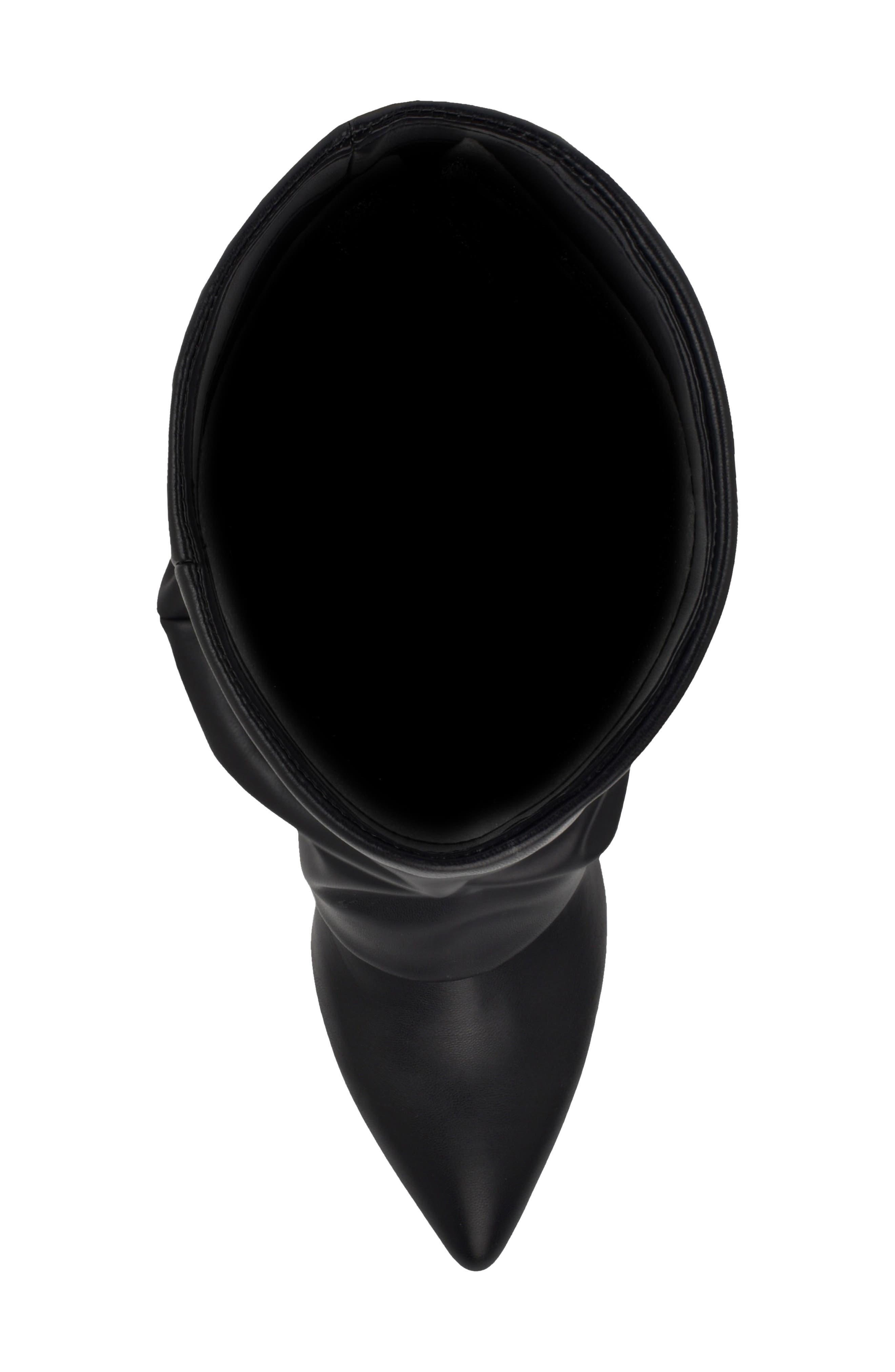 Geima Pointed Toe Slouch Foldover Boot, Alternate, color, BLACK