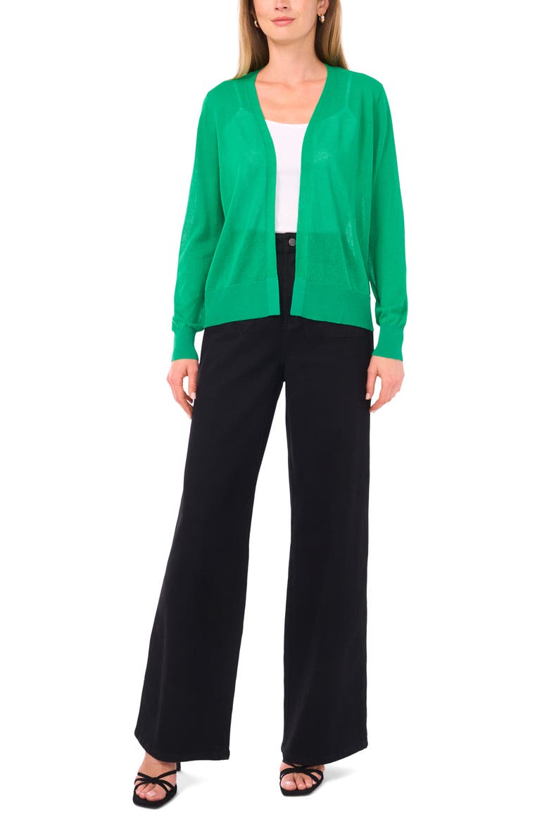 Tissue Knit Cardigan, Alternate, color, SWEET EMERALD
