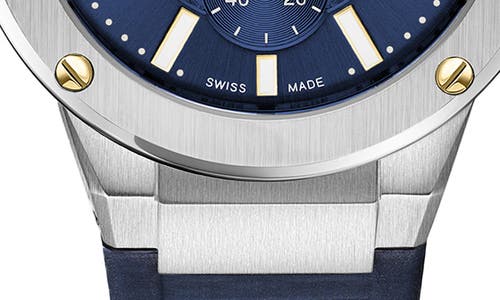 Ferragamo F-80 Chrono Silicone Watch In Stainless Steel