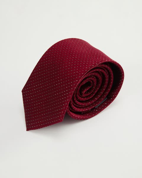 Grid Light Silk Jacquard Tie