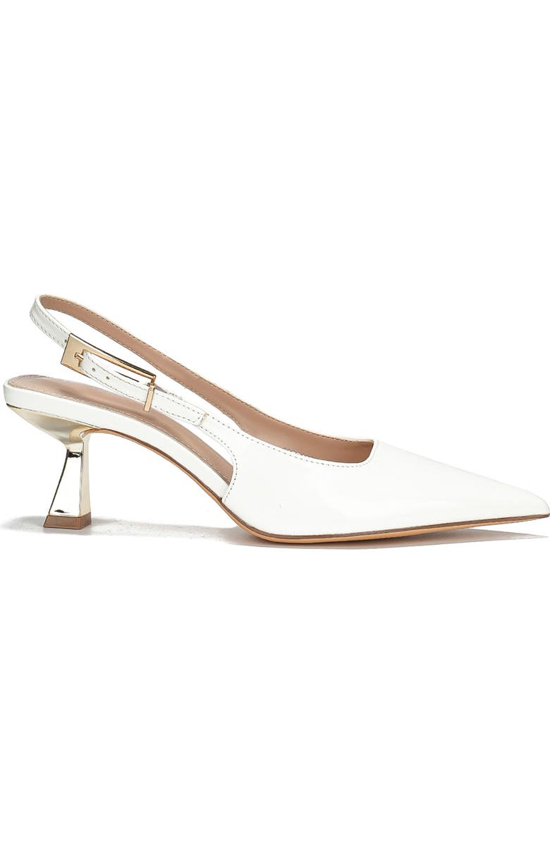 BERNESS Cassandra Pointed Toe Slingback Pump, Alternate, color, White