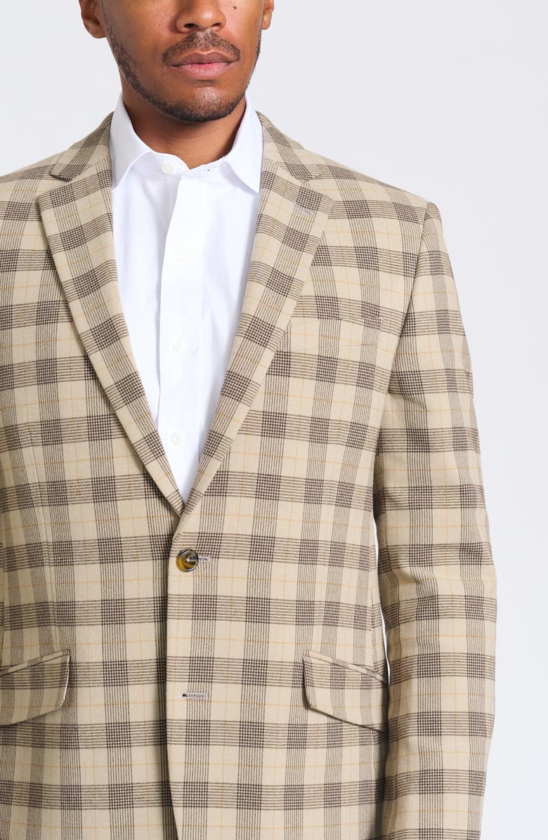 SAVILE ROW CO Camel Glen Plaid Blazer, Alternate, color, Camel
