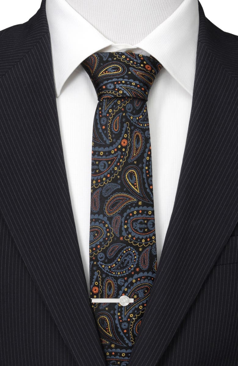Cufflinks, Inc. Star Wars<sup>™</sup> Mandalorian Black Paisley Silk Tie, Alternate, color, Multi