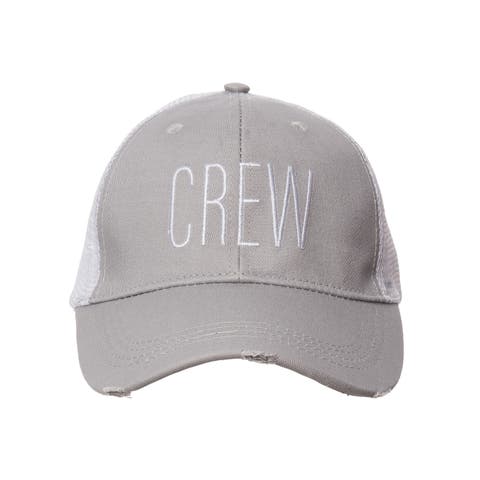 Crew Baseball Hat Cotton Grey