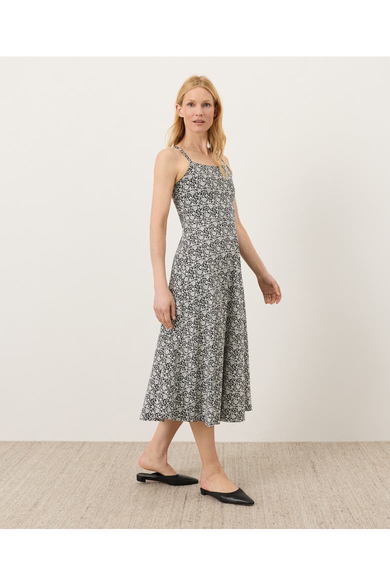Fit & Flare Midi Dress Made With Organic Cotton, Alternate, color, Bohemian Dreams Black