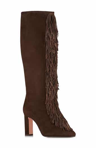 Aquazzura Gytane Fringe Front Knee High Boot