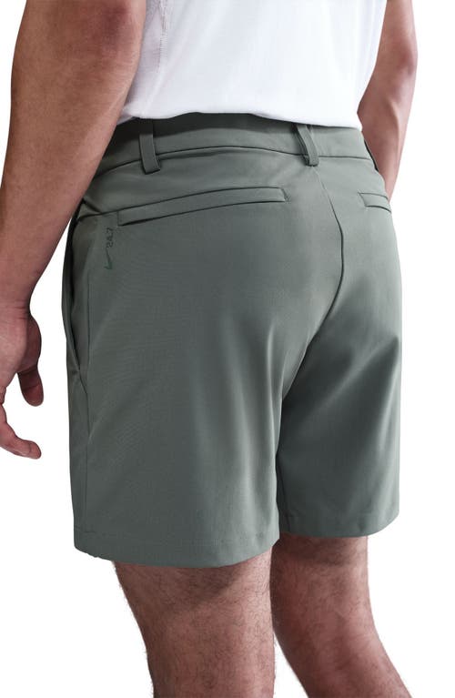 Nike 24.7 Perfectstretch Dri-fit Flat Front Shorts In Gray