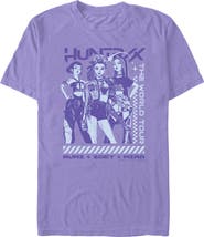 KPop Demon Hunters Men's Rumi Zoey Mira Tour Short Sleeve Graphic T-Shirt