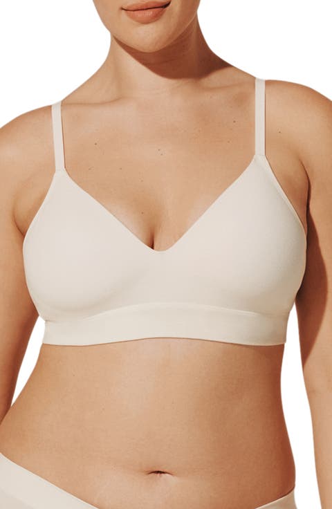 Seamless Stretch Cotton Blend Wireless Bra